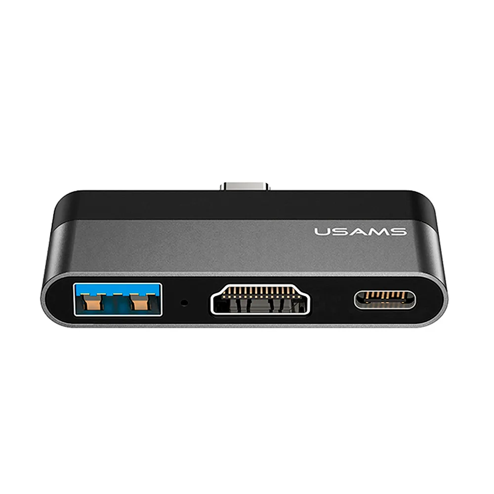 Adaptador Type-C Mini HUB USAMS a  Type-C + USB 3.0 + HDMI