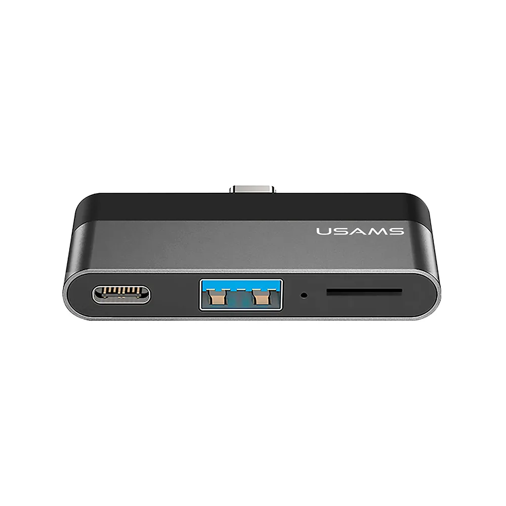 Adaptador Type-C Mini HUB USAMS a  Type-C+USB 3.0 + Micro SD