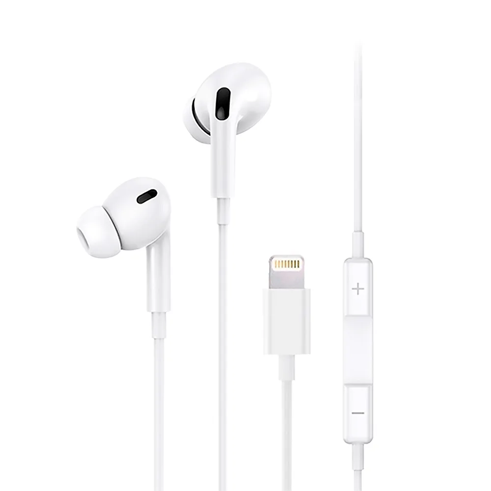 Audífono con cable punta iPhone USAMS 1.2m Blanco EP41