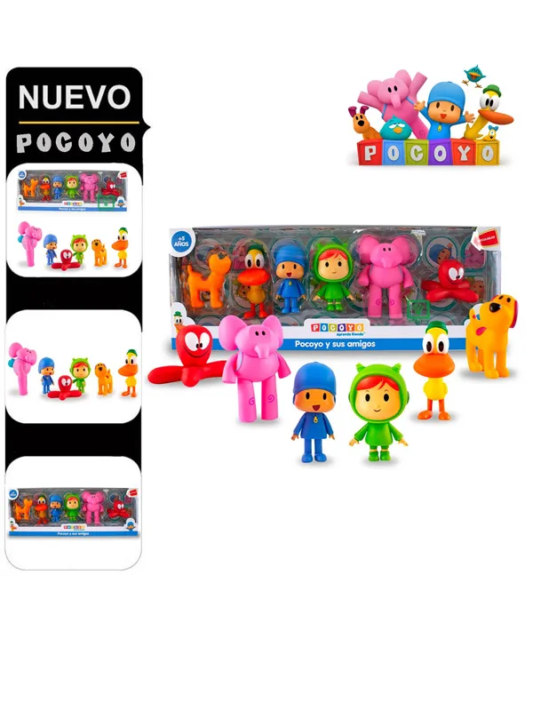 Set de Figuras Articulables Pocoyo y sus Amigos 6pcs