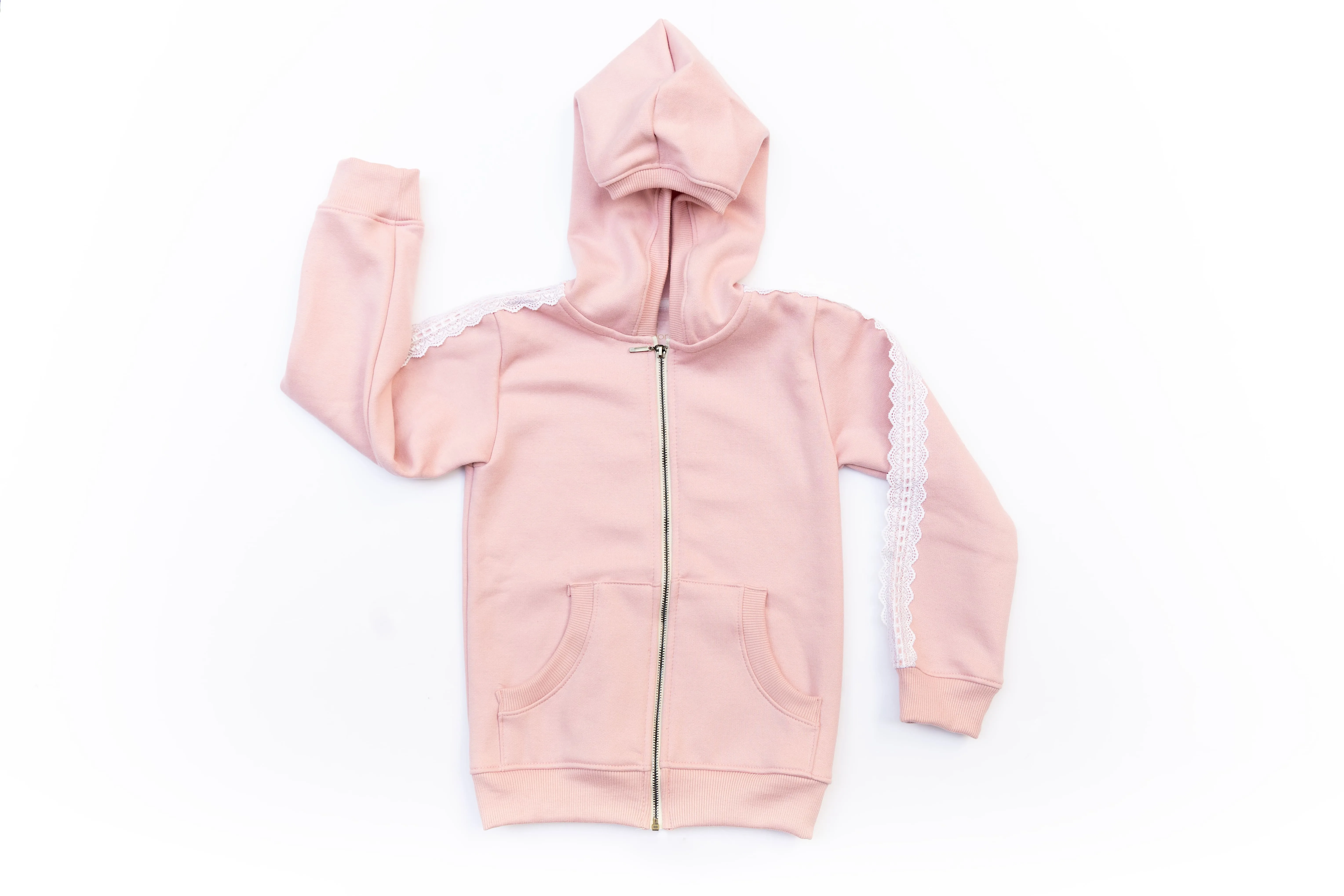 Buzo Capucha Lua; color: Rosa