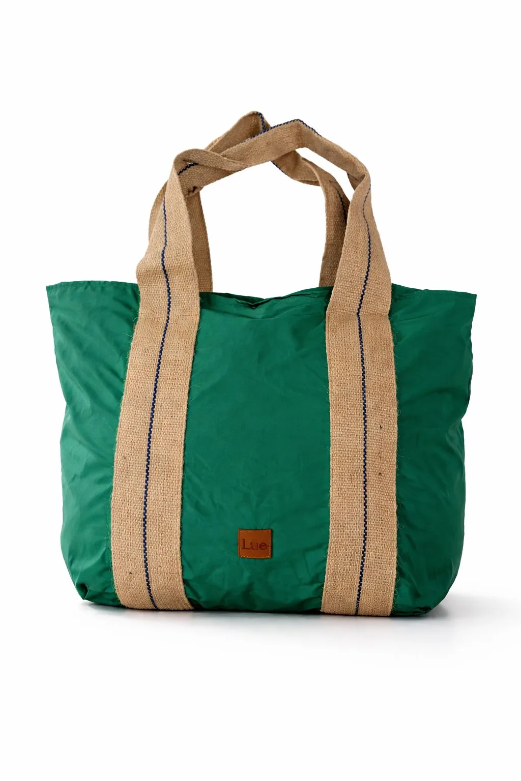 Bolso Playero Verde con Cierre Blanco Uma