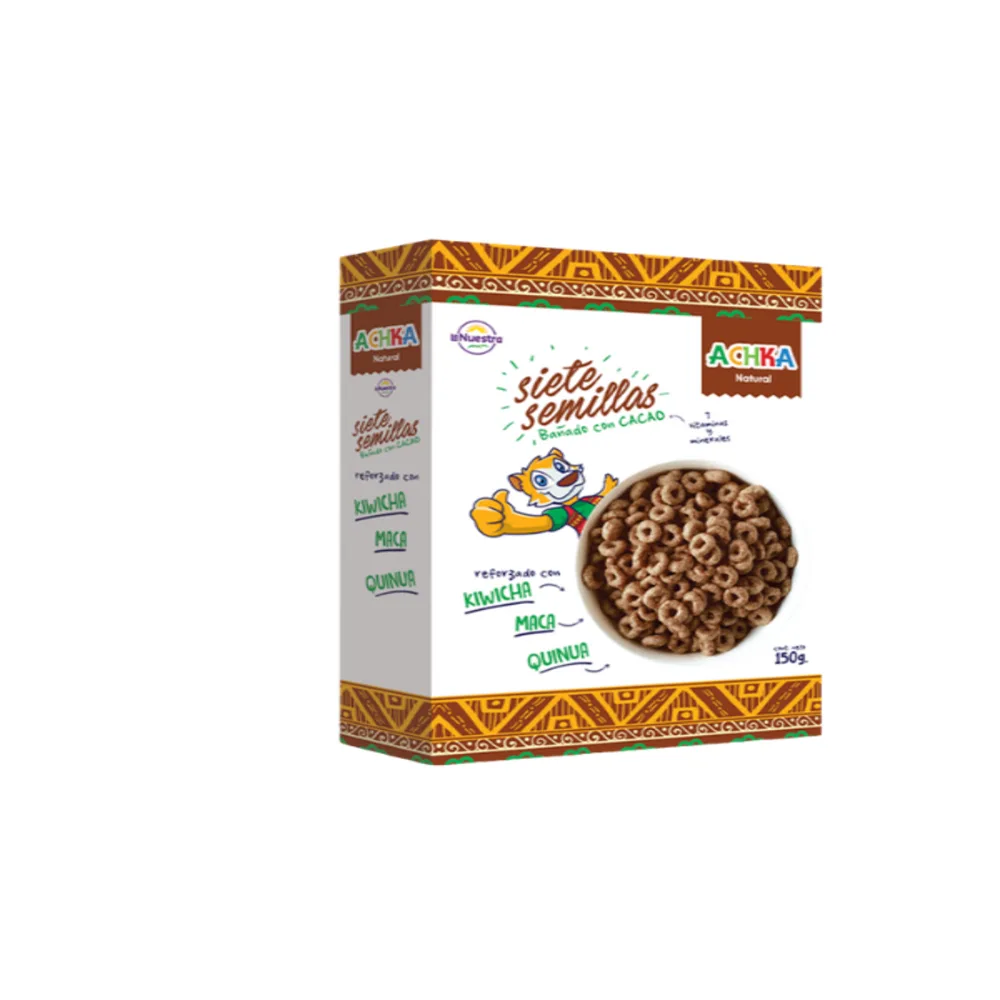 CEREAL EN CAJA 7 SEMILLAS CON CACAO, 150 G